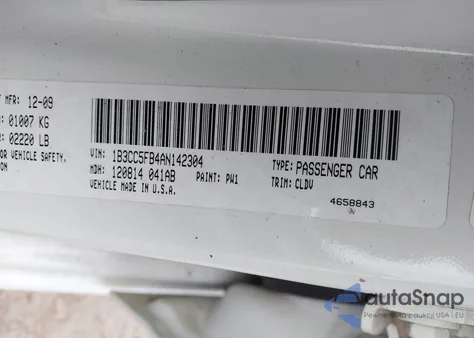 2010 Dodge Avenger R/T from USA, damaged, VIN 1B3CC5FB4AN142304